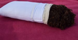almohada lana merino negra